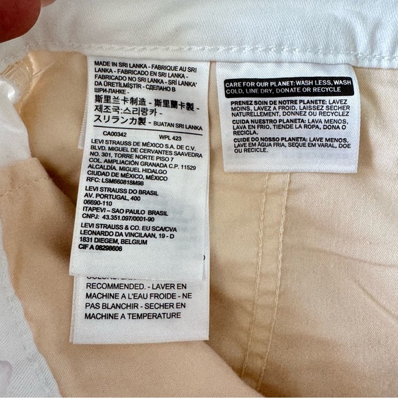 NWT Levi's White Balloon pants high rise Relaxed Fit Cotton 28x28 - Picture 10 of 14
